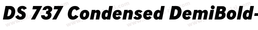 DS 737 Condensed DemiBold字体转换
